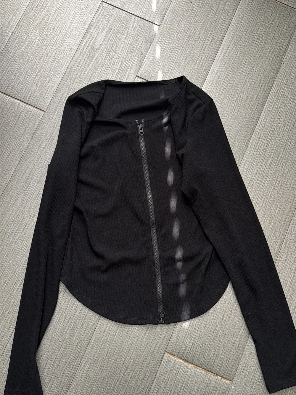 ALO Yoga Ribbed Stardust Long Sleeve - Black